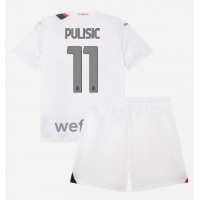 AC Milan Christian Pulisic #11 Auswärts Trikotsatz Kinder 2023-24 Kurzarm (+ Kurze Hosen)